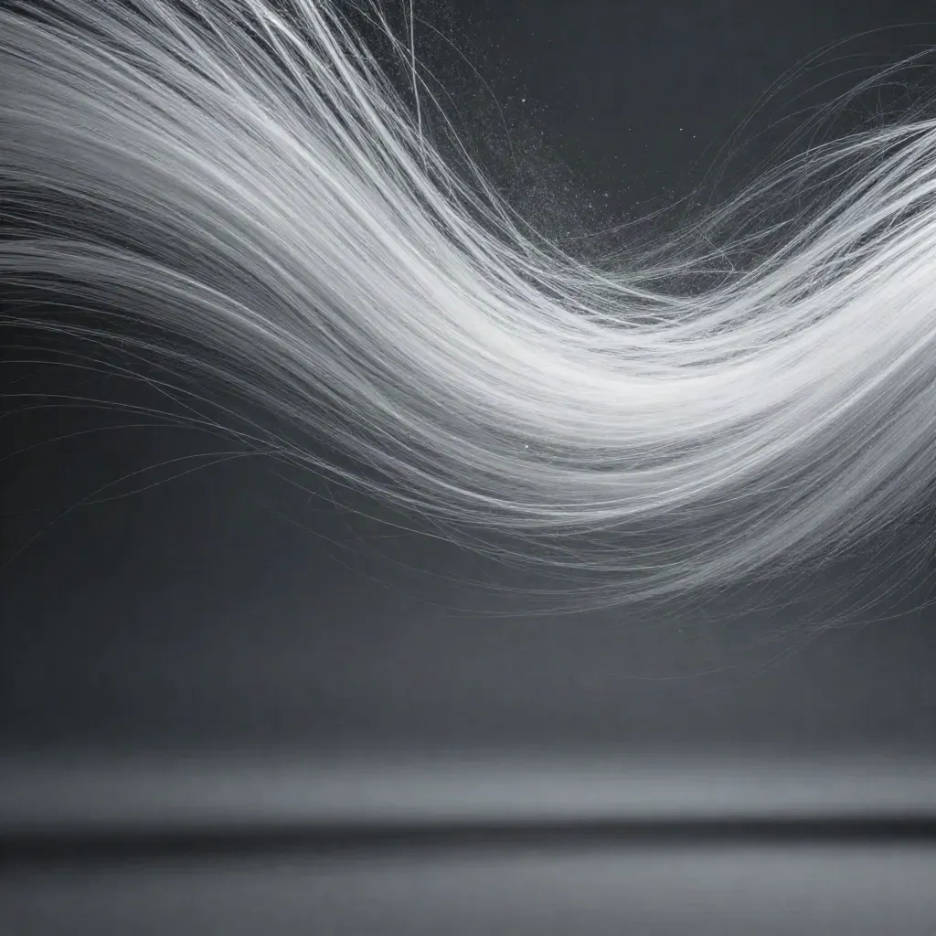 Filaments argentés convergeant vers une lueur blanche sur fond graphite, espace vide pour le texte.